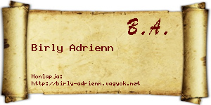 Birly Adrienn névjegykártya